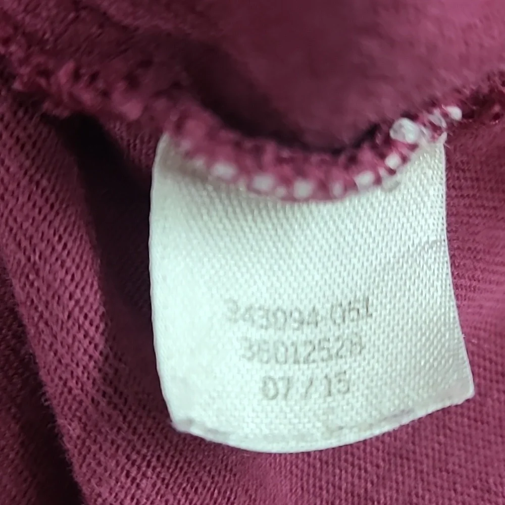 PINK Victoria's Secret Long Sleeve Pink Nation Maroon Tee Shirt - Size Small - Picture 7 of 11